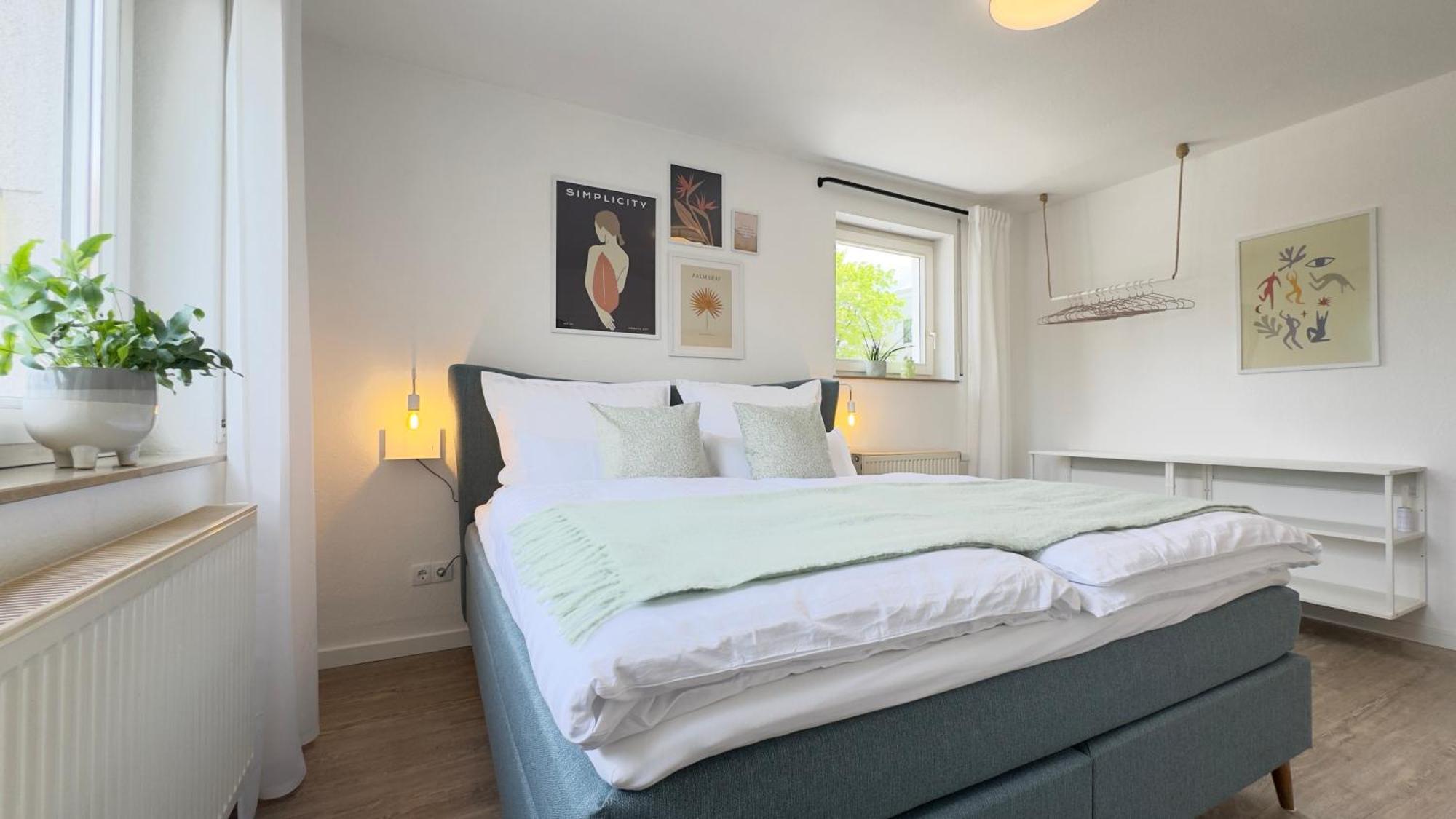 Fewo Am Park - 4P, Boxspringbett, Balkon, Smarttv, Gesundbrunnen, Familienfreundlich Halle  Kültér fotó