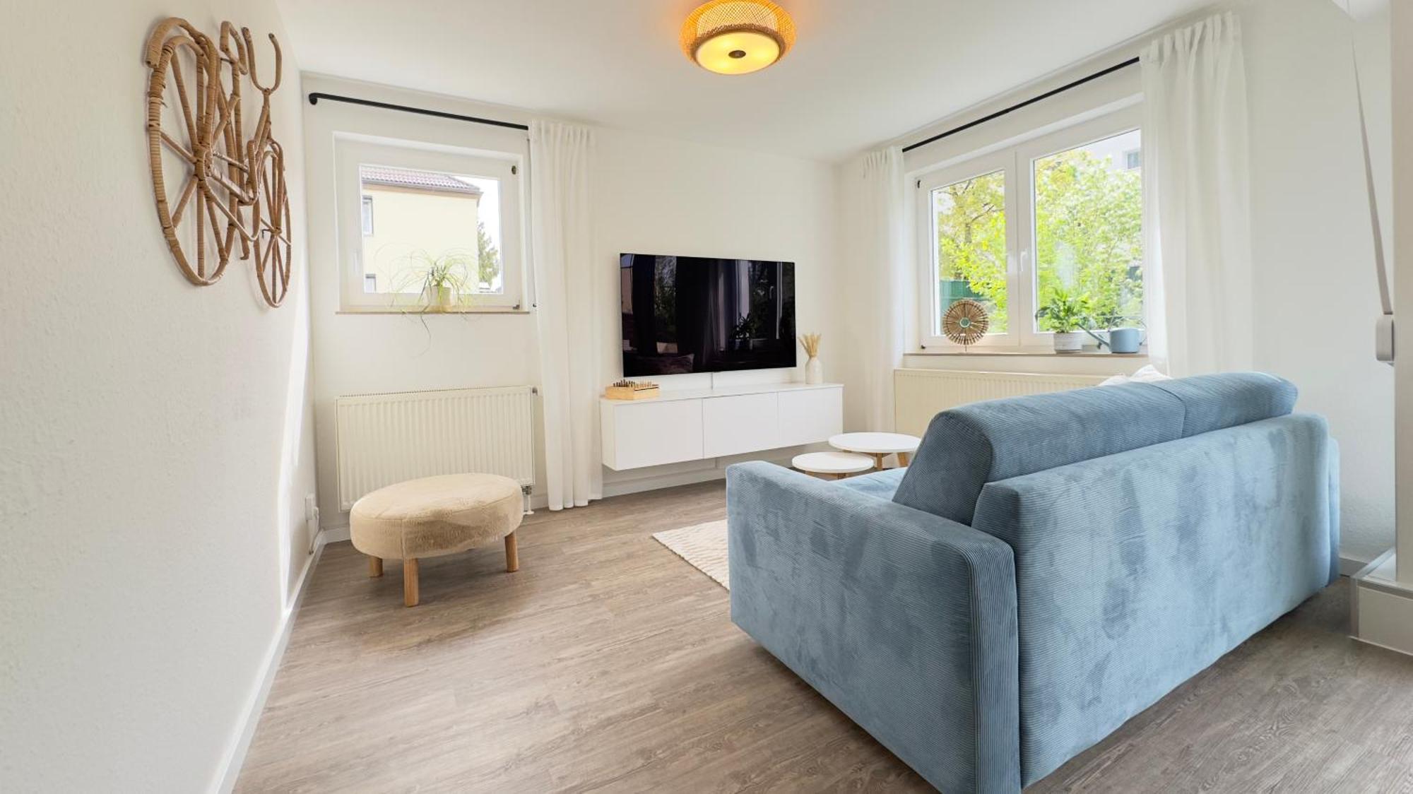 Fewo Am Park - 4P, Boxspringbett, Balkon, Smarttv, Gesundbrunnen, Familienfreundlich Halle  Kültér fotó